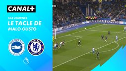Le tacle de Malo Gusto contre Brighton (71')