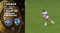 L'essai de Christian Ambadiang contre Montpellier