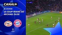 Le coup franc de Michael Olise contre PSV Eindhoven (94')