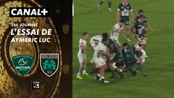 L'essai de Aymeric Luc contre US Montauban