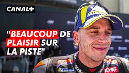 La réaction de Marco Bezzecchi, en pole du GP d'Italie
