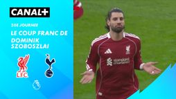 Le coup franc de Dominik Szoboszlai contre Tottenham Hotspur (18')