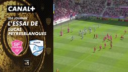 L'essai de Lucas Peyresblanques contre Bayonne
