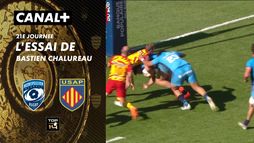 L'essai de Bastien Chalureau contre Perpignan