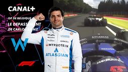 Le dépassement de Carlos Sainz au Grand Prix de Belgique- 19e tour