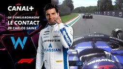 Le contact de Carlos Sainz au Grand Prix d'Émilie-Romagne- 32e tour