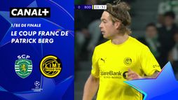 Le coup franc de Patrick Berg contre Sporting Portugal (47')