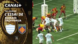 L'essai de Romain Taofifenua contre Perpignan