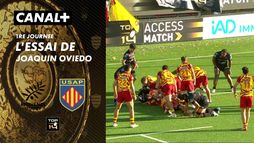 L'essai de Joaquin Oviedo contre Provence Rugby