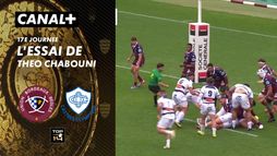 L'essai de Theo Chabouni contre Bordeaux-Bègles