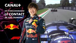 Le contact de Yuki Tsunoda au Grand Prix d'Émilie-Romagne- 32e tour