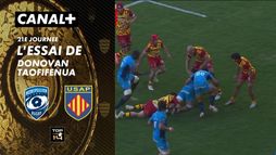 L'essai de Donovan Taofifenua contre Perpignan