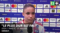 La réaction de la buteuse Delphine Cascarino - Lyon / Paris FC - D1 Arkema