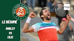 1/4 de finale - le résumé du match A. Rublev - M. Cilic