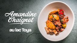 Amandine Chaignot au lac Toya