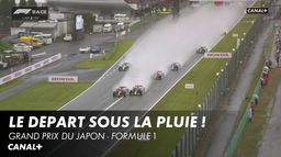 Le départ du Grand Prix du Japon sous la pluie !