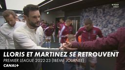 Poignée de main entre Hugo Lloris et Emiliano Martinez