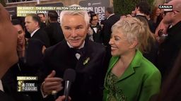 Baz Luhrmann et sa femme arrivent sur le tapis rouge - Golden Globes 2023 – CANAL+