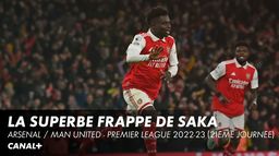 Le but de Saka contre Manchester United
