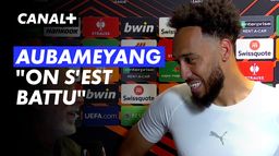 La réaction de Pierre-Emerick Aubameyang après la qualification de Marseille