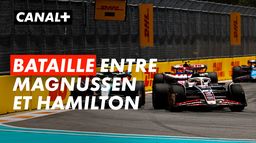 La bataille entre Kevin Magnussen et Lewis Hamilton, durant la course sprint