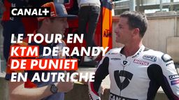 Le pilote français Randy De Puniet s'essaye en KTM sur le circuit de Spielberg en Autriche