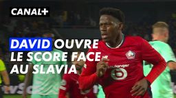 Jonathan David ouvre le score face au Slavia Prague