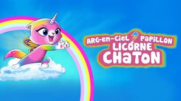 Arc-en-ciel, Papillon, Licorne, Chaton