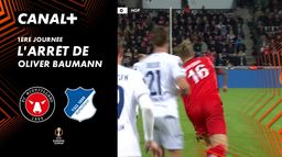 L'arrêt de Oliver Baumann contre FC Midtjylland (52')