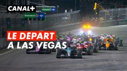 Le départ du Grand Prix de Las Vegas, avec Pierre Gasly en 3e position