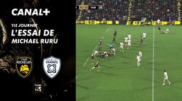 L'essai de Michael Ruru contre La Rochelle