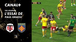 L'essai de Paul Graou contre Perpignan