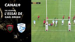 L'essai de Gael Drean contre Bayonne