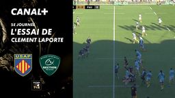 L'essai de Clement Laporte contre Perpignan