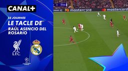 Le tacle de Raúl Asencio del Rosario contre Liverpool (4')