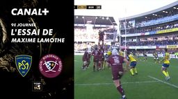 L'essai de Maxime Lamothe contre Clermont