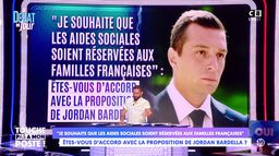 Nouvelle proposition de Jordan Bardella sur les aides sociales