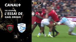 L'essai de Gael Drean contre Bayonne