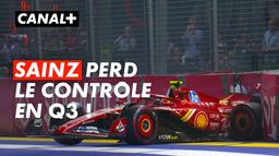 La sortie de piste de Carlos Sainz lors de la 3e séance qualificative - Grand Prix de Singapour - F1