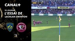 L'essai de Lachlan Swinton contre Clermont