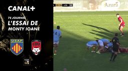 L'essai de Monty Ioane contre Perpignan