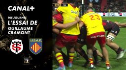 L'essai de Guillaume Cramont contre Perpignan