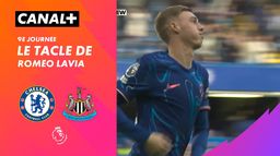 Le tacle de Roméo Lavia contre Newcastle (47')