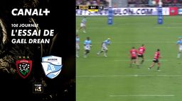 L'essai de Gael Drean contre Bayonne