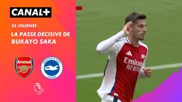 Le passe décisive de Bukayo Saka contre Brighton (38')