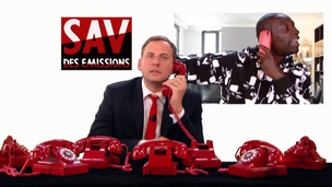 Vous sortez par là