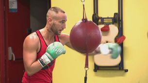 Avec le boxeur Cédric Vitu