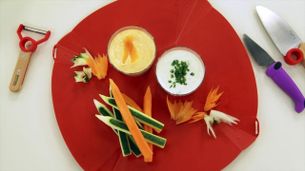 Crayons de légumes sauces dip