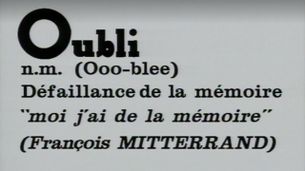 O : Oubli - Émission du 12 sept. 1989