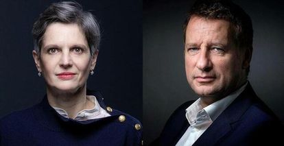 Sandrine Rousseau et Yannick Jadot, candidats EELV à l'élection présidentielle 2022.